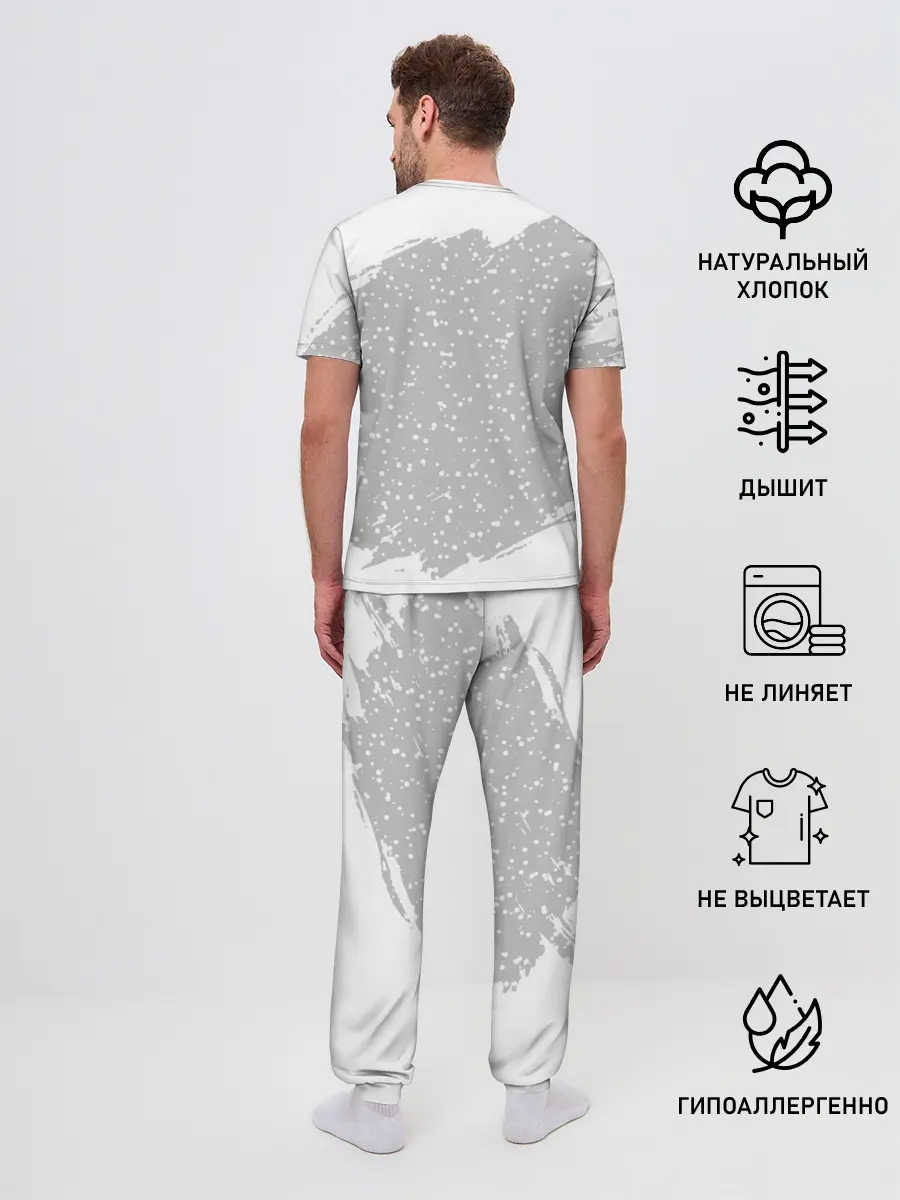 Мужская пижама с брюками / Тигр в красной шапке