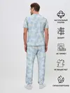 Мужская пижама с брюками / Узоры Снежинки