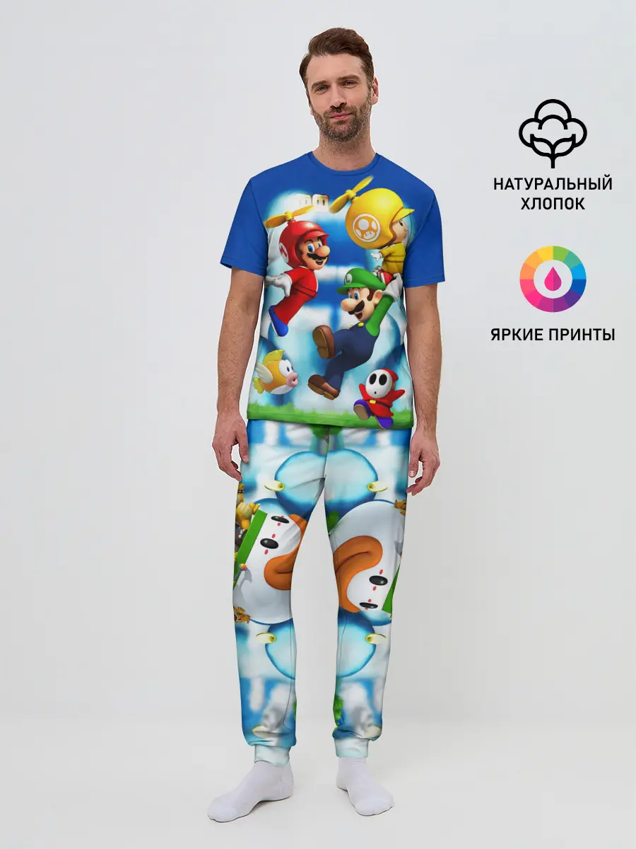 Мужская пижама с брюками / SuperFlyMario