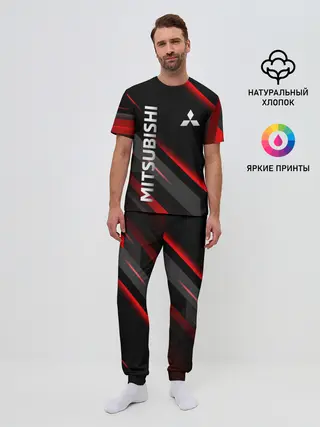 Мужская пижама с брюками / Геометрия митсубиси