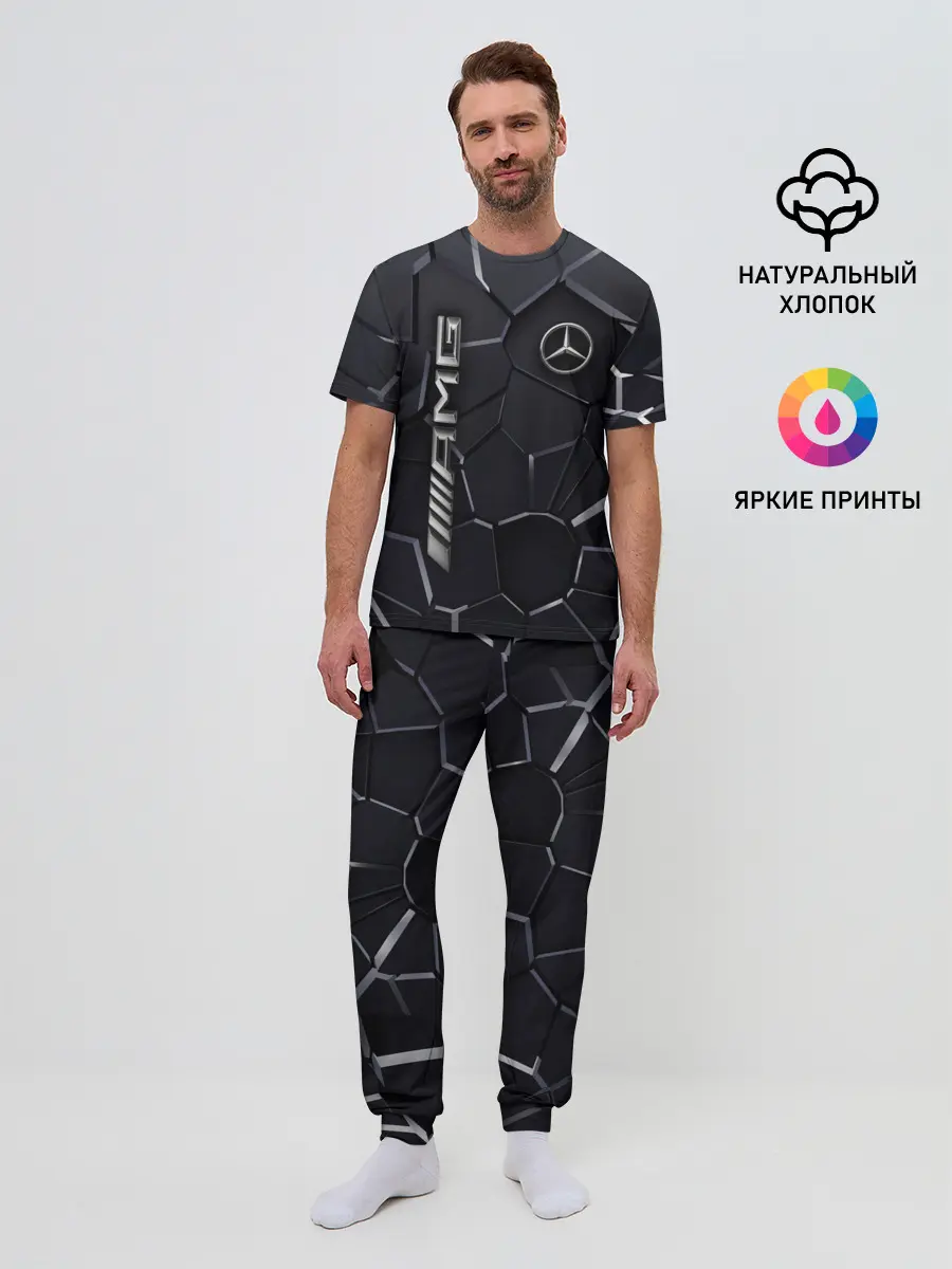 Мужская пижама с брюками / Mercedes AMG 3D плиты