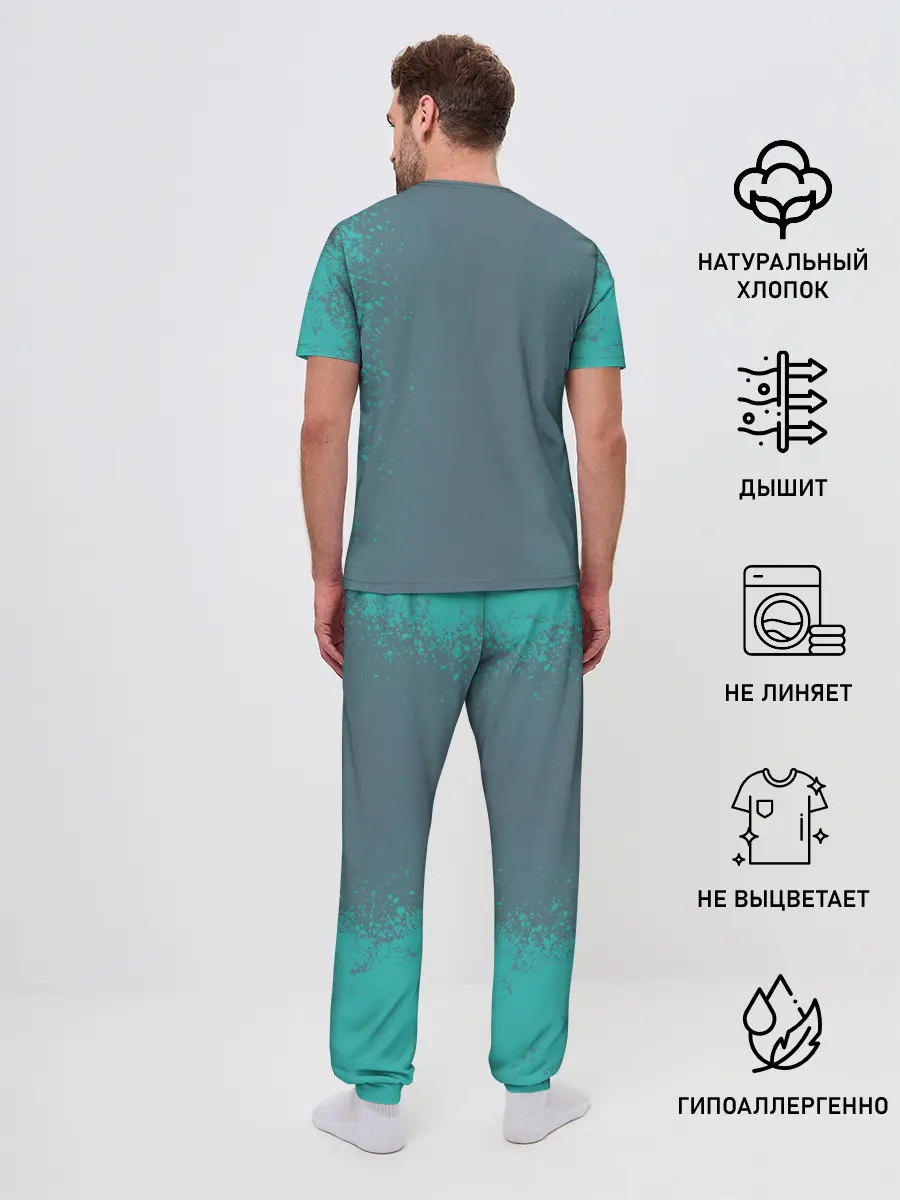 Мужская пижама с брюками / 067 | Кан Сэ Бёк с ножом