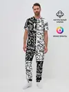 Мужская пижама с брюками / ТОКИЙСКИЕ МСТИТЕЛИ ЛОГОБОМБИНГ ЧБ