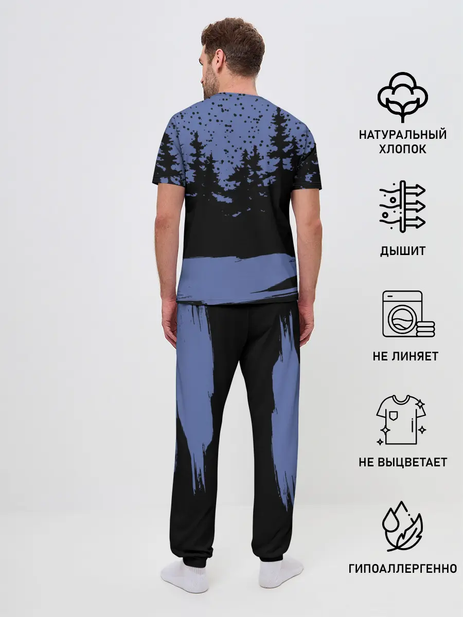 Мужская пижама с брюками / Снеговик на Хэллоуин