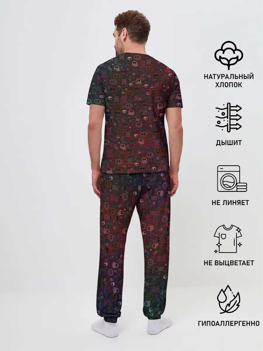 Мужская пижама с брюками / большой хэллоуин