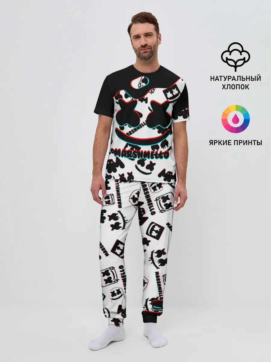 Мужская пижама с брюками / MARSHMELLO GLITCH.