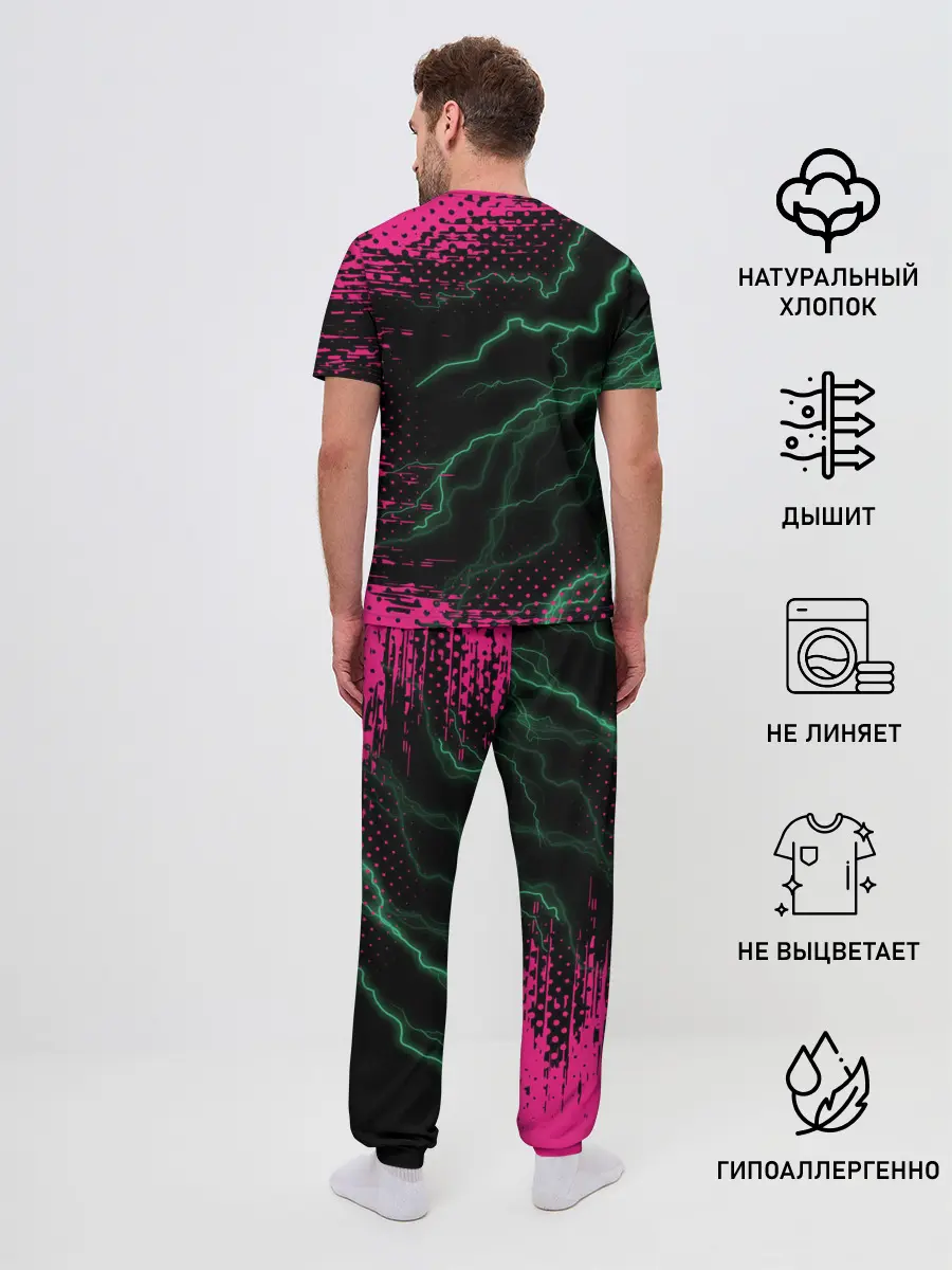 Мужская пижама с брюками / Игра в кальмара разряд молнии.