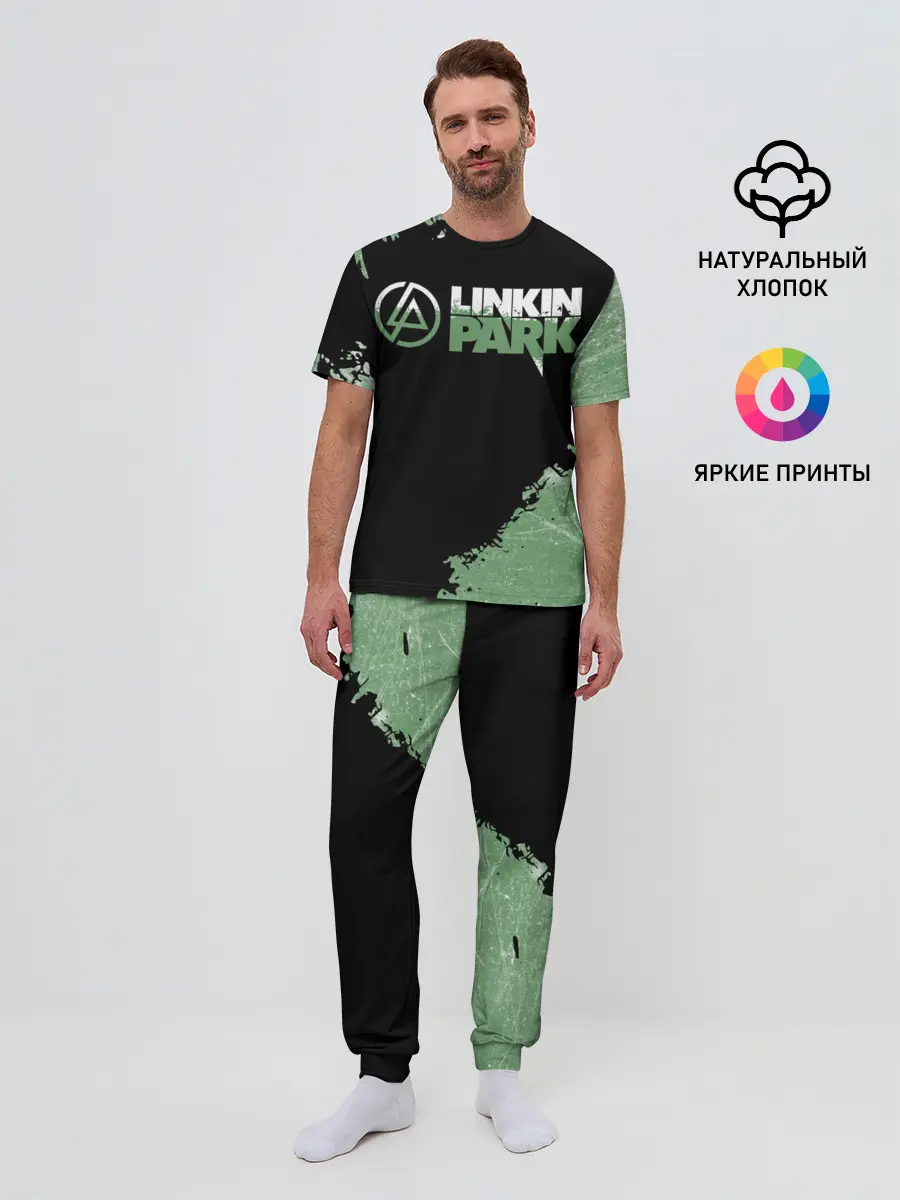 Мужская пижама с брюками / Линкин Парк в стиле Гранж | Linkin Park