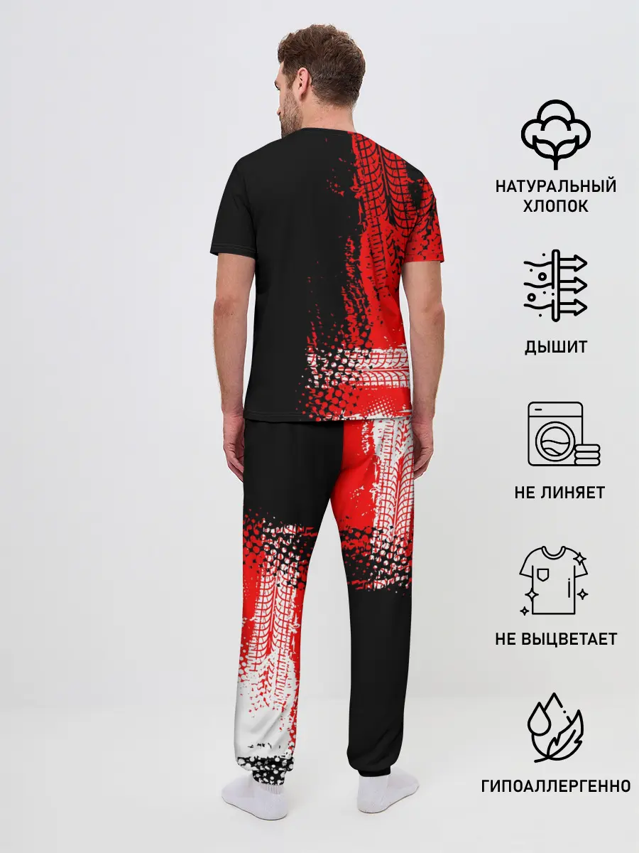 Мужская пижама с брюками / Тойота Тундра следы шин