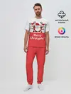 Мужская пижама с брюками / Санта с 2 Оленями