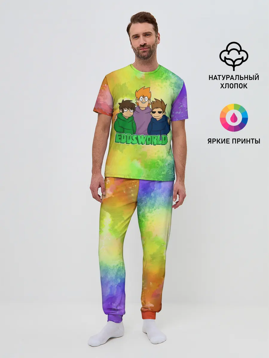 Мужская пижама с брюками / EDDSWORLD 3