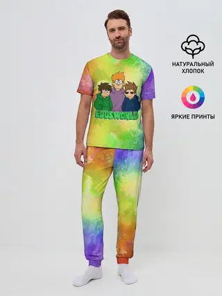 Мужская пижама с брюками / EDDSWORLD 3