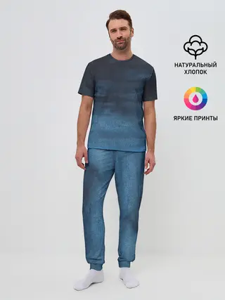 Мужская пижама с брюками / Темнота глубины