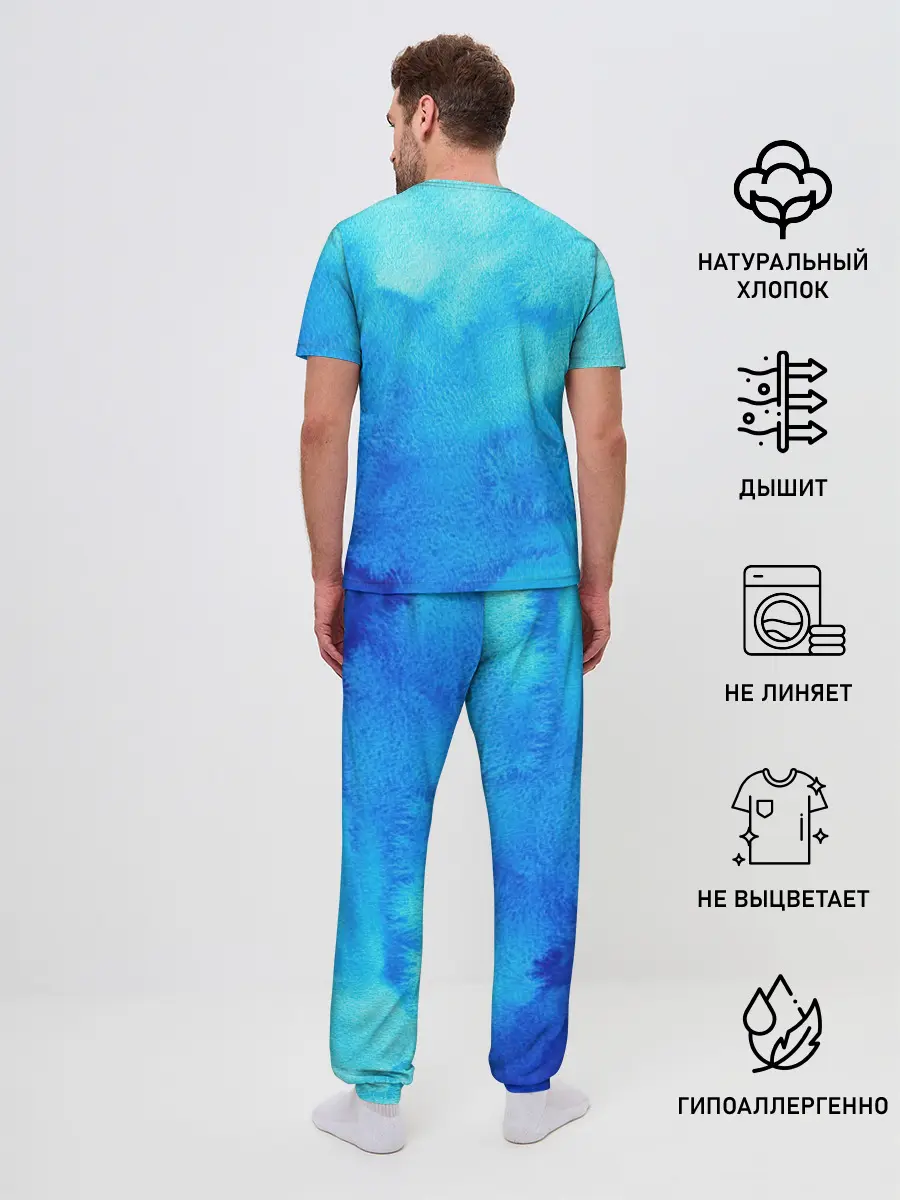 Мужская пижама с брюками / Глубина льда