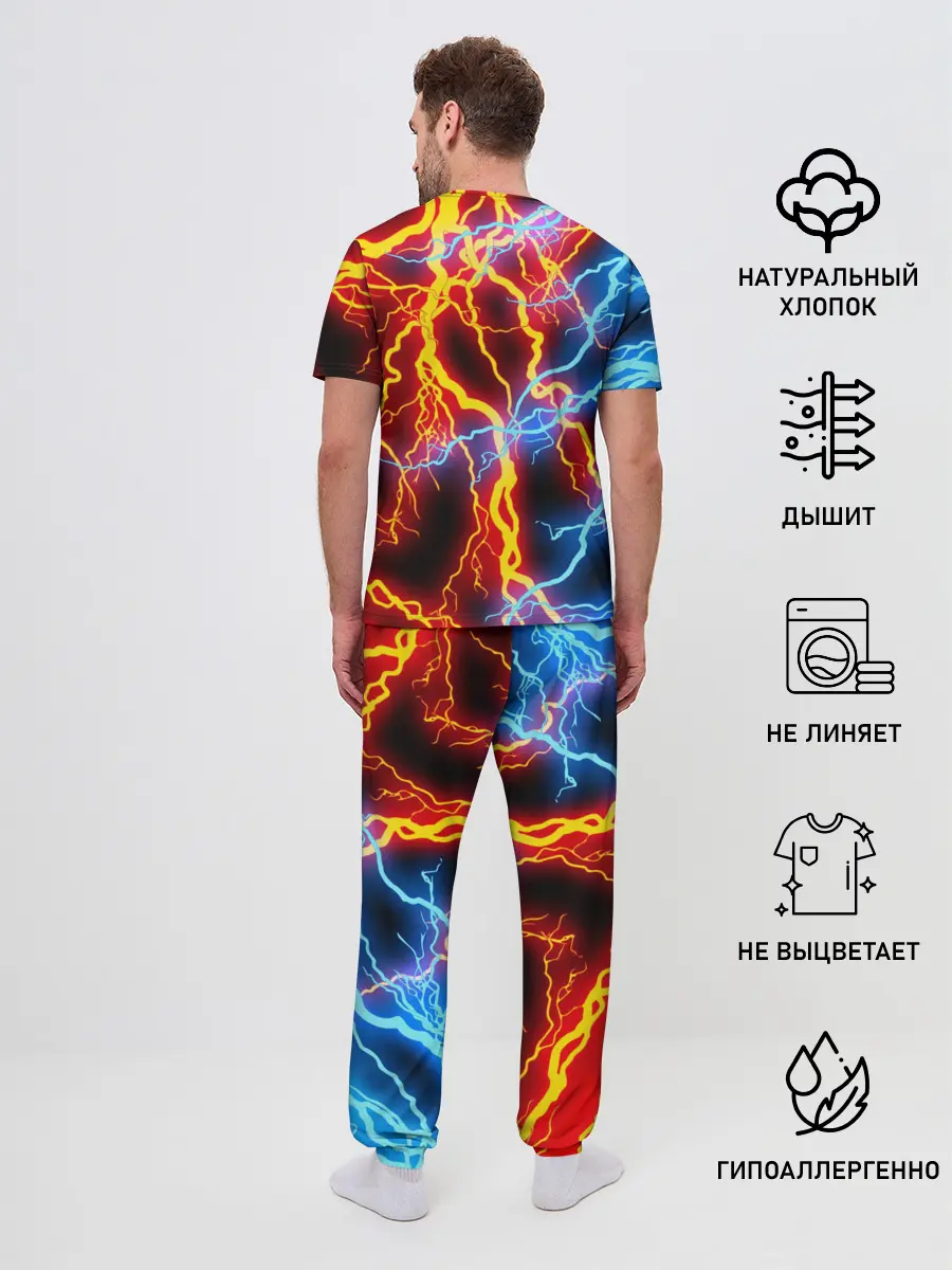 Мужская пижама с брюками / NEW WORLD / НЬЮ ВОРЛД / МОЛНИИ
