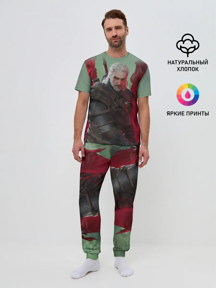 Мужская пижама с брюками / ВЕДЬМАК | THE WITCHER | ГЕРАЛЬТ С МЕЧОМ