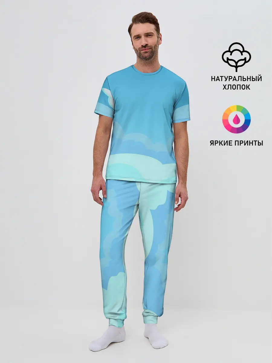 Мужская пижама с брюками / Небо после грозы