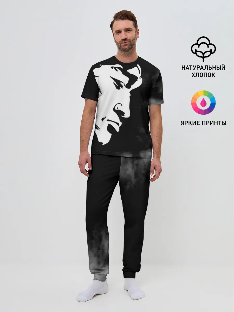 Мужская пижама с брюками / Профиль Виктора Цой