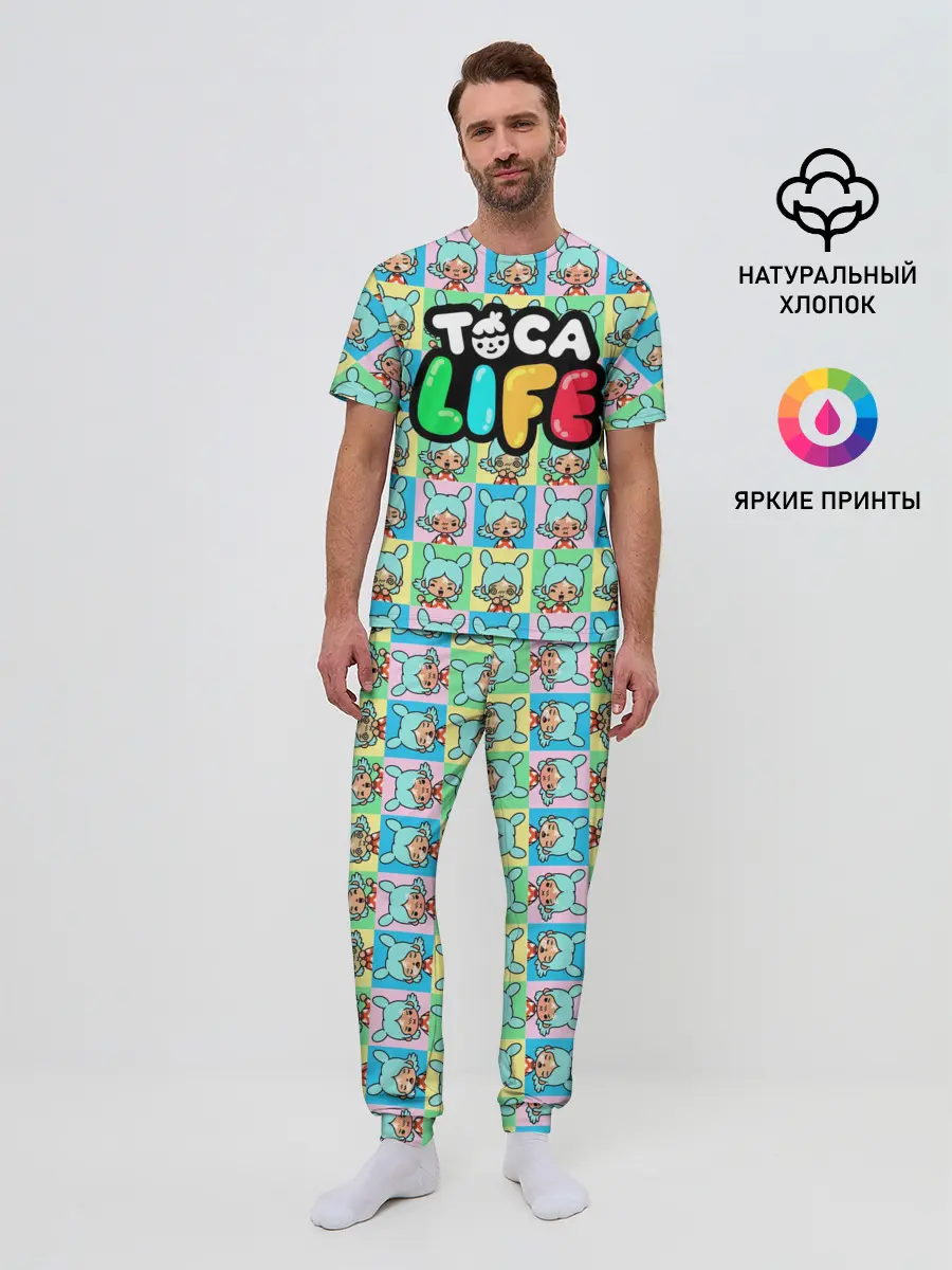 Мужская пижама с брюками / Toca Boca logo | Тока Бока Рита