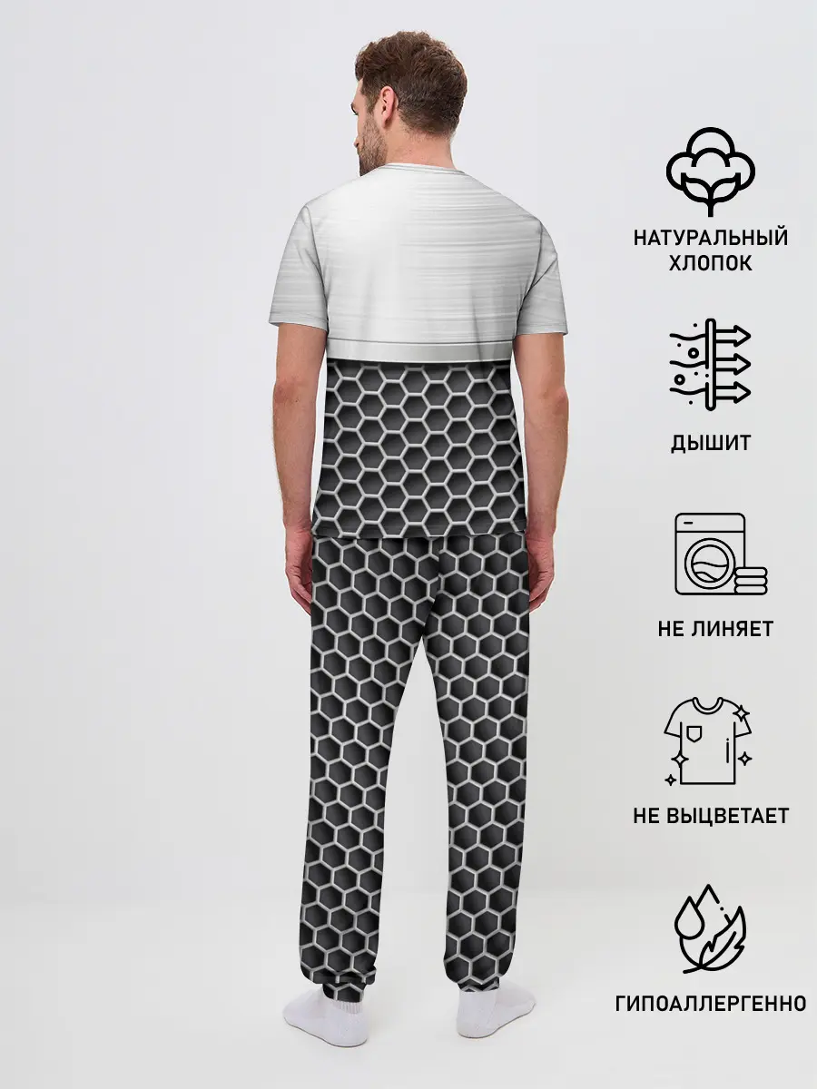 Мужская пижама с брюками / Volkswagen | Стальная решетка