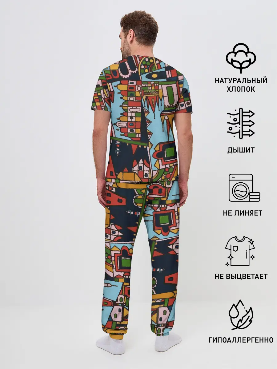 Мужская пижама с брюками / Рождество в Праге