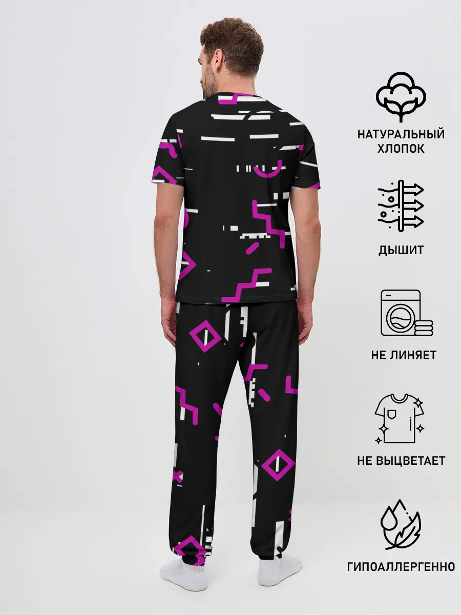 Мужская пижама с брюками / Squid Gam: Узоры.