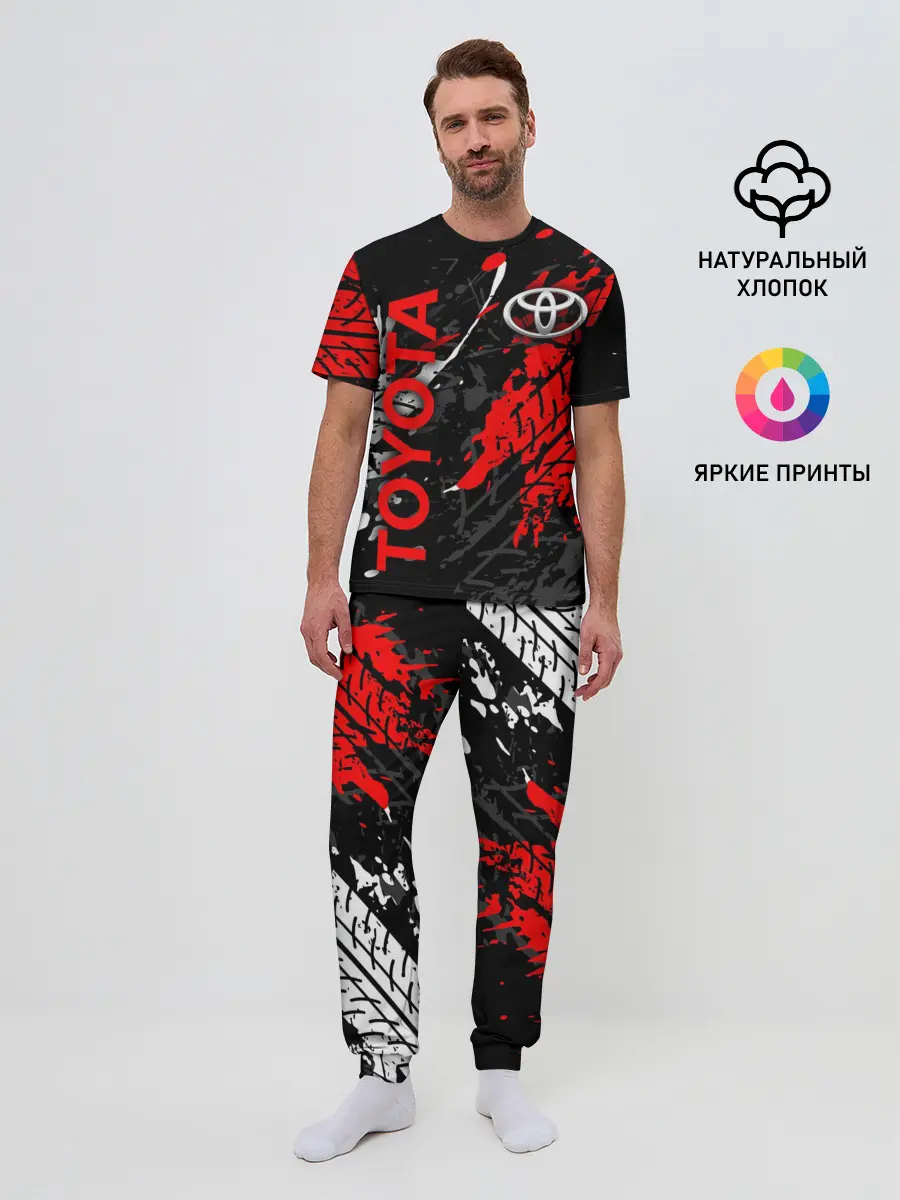 Мужская пижама с брюками / TOYOTA RED / TOYOTA SPORT