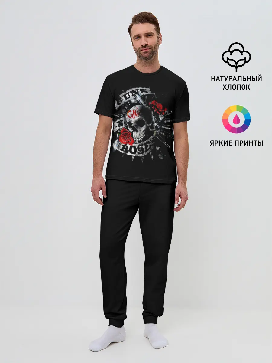 Мужская пижама с брюками / Ганз энд роузес