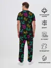 Мужская пижама с брюками / НЕОНОВЫЕ КОТИКИ / NEON FACES CATS