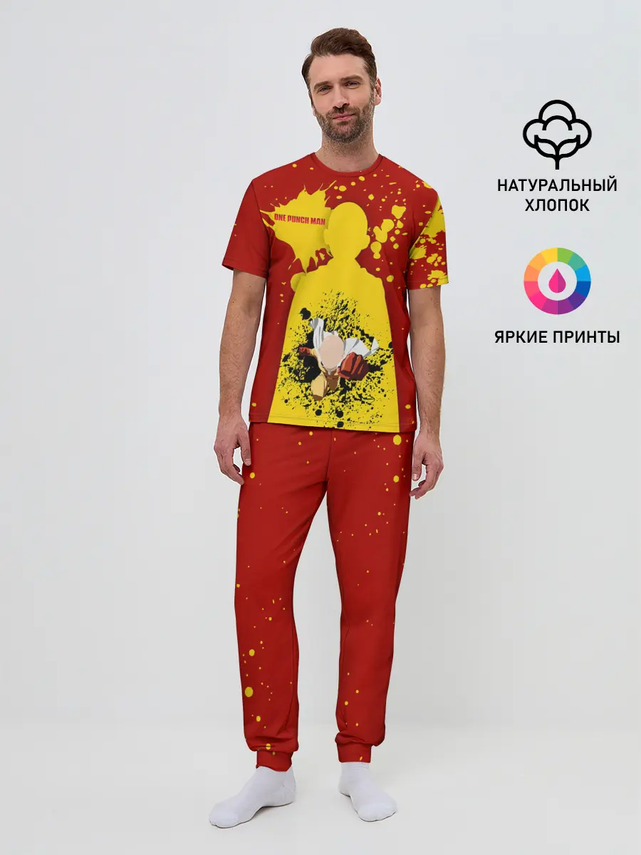 Мужская пижама с брюками / Прорыв Сайтамы One Punch-Man