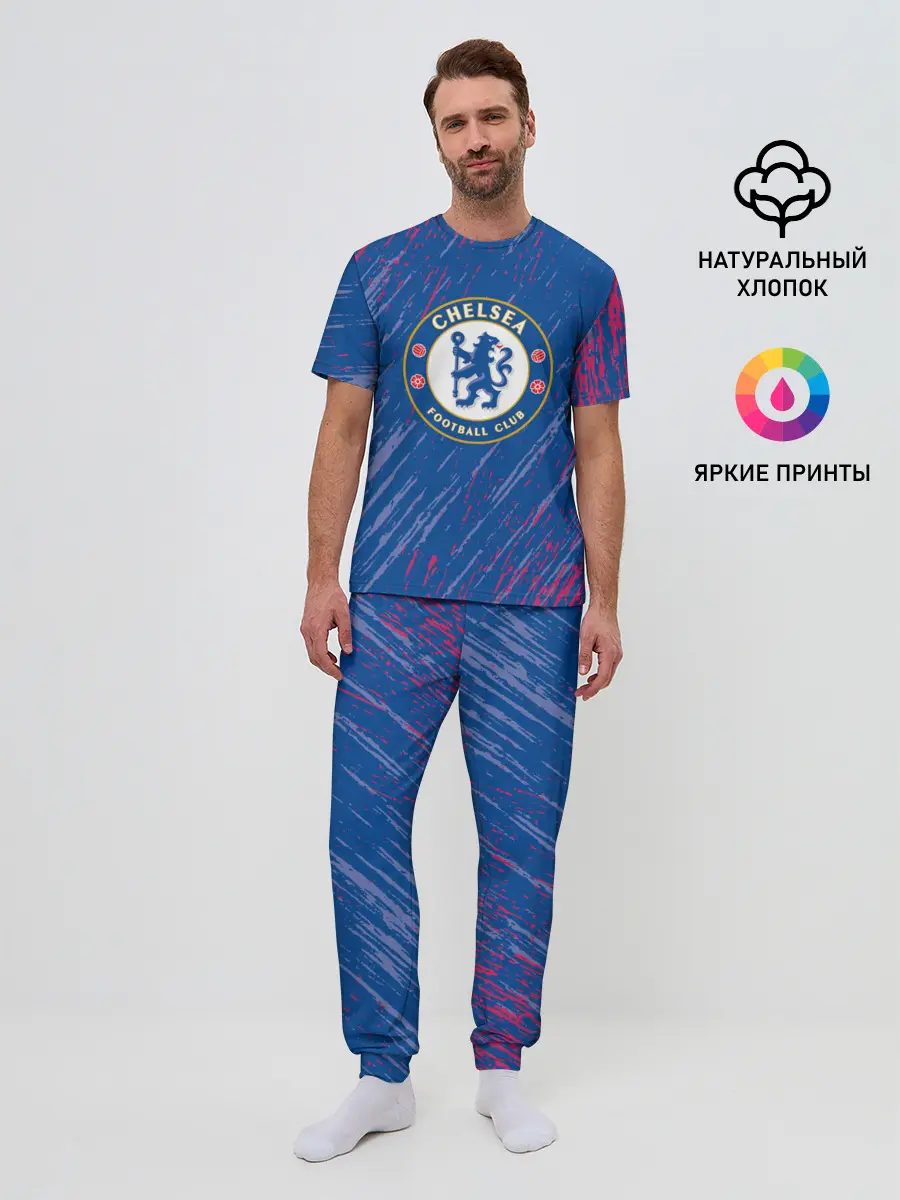 Мужская пижама с брюками / Chelsea: Logo.
