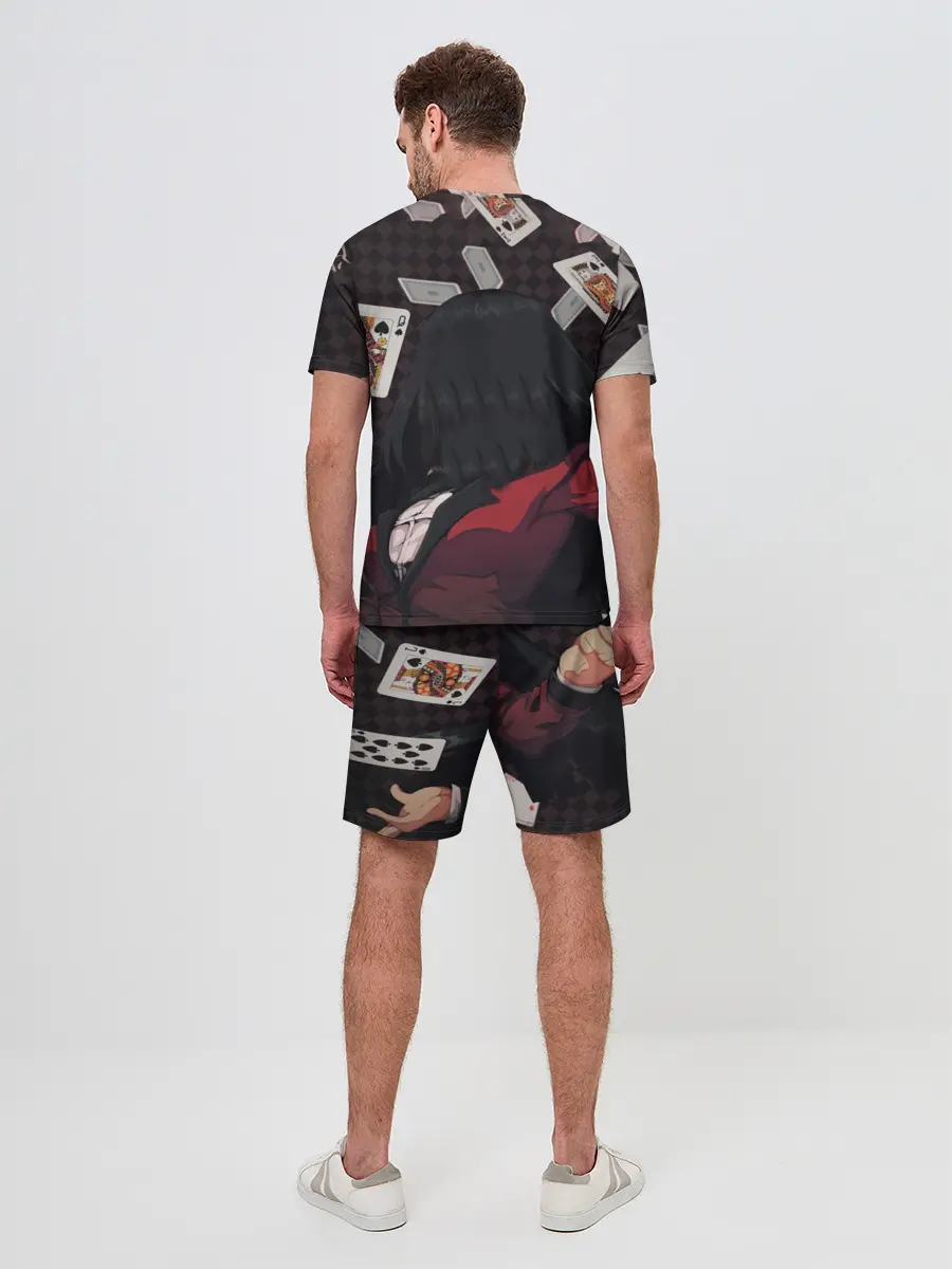 Мужской костюм с шортами / kakegurui yumeko карты