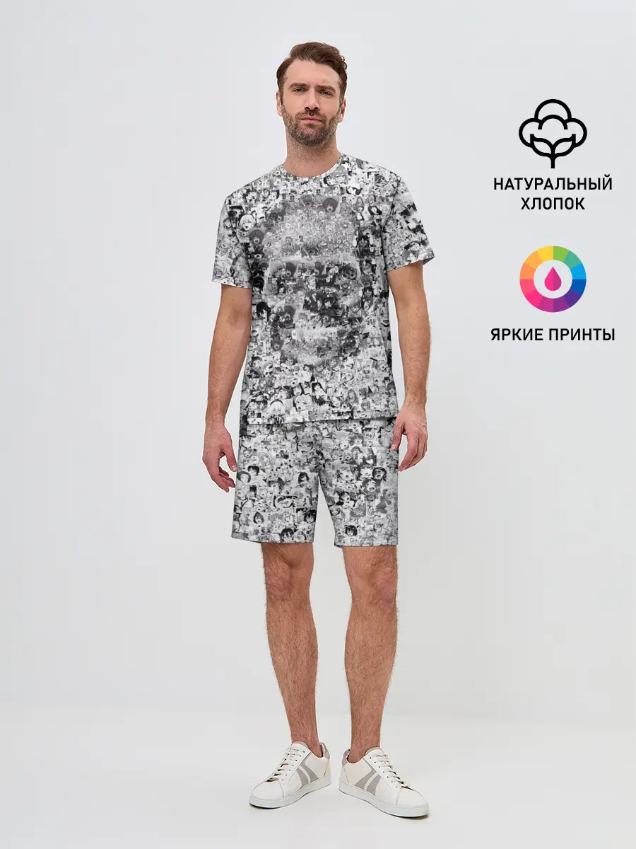 Мужской костюм с шортами / Череп из ахегао