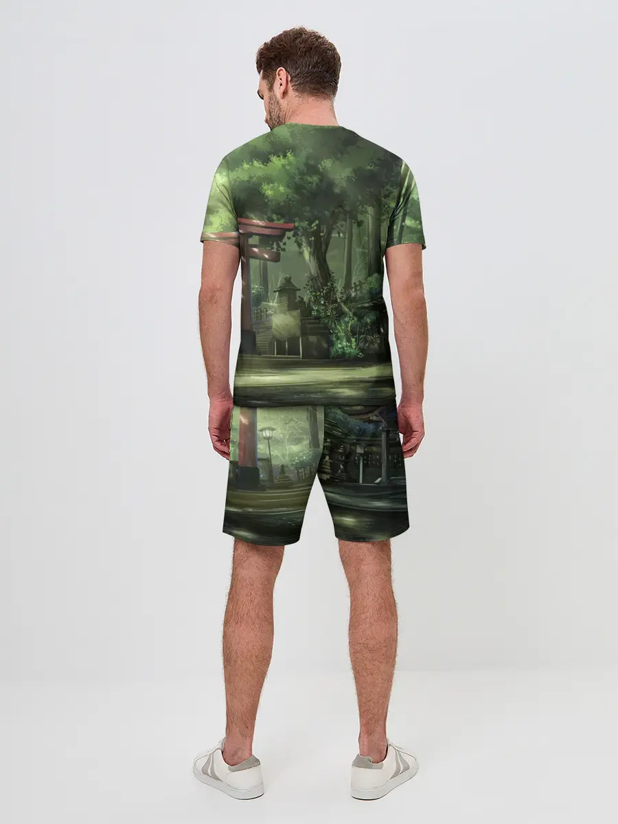 Мужской костюм с шортами / Фейри Тейл лес