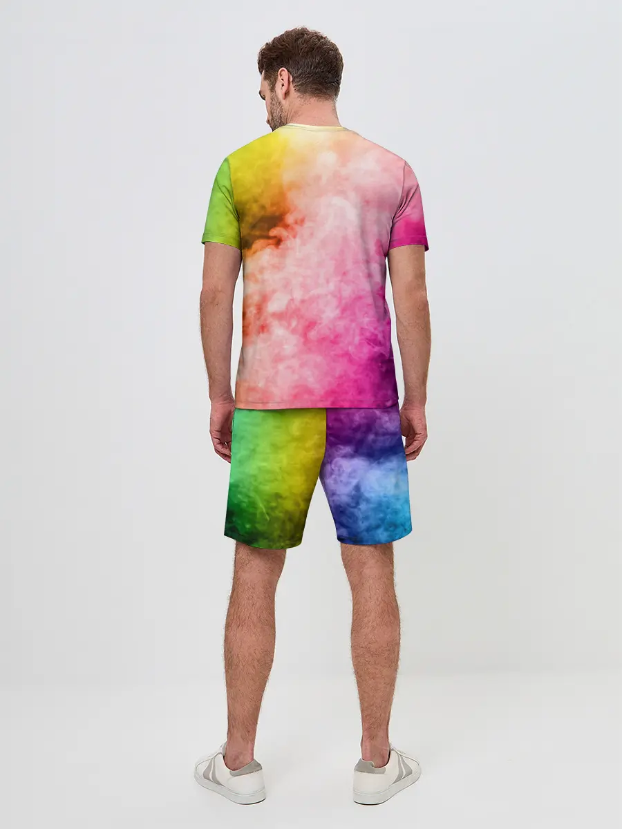 Мужской костюм с шортами / Радужный дым