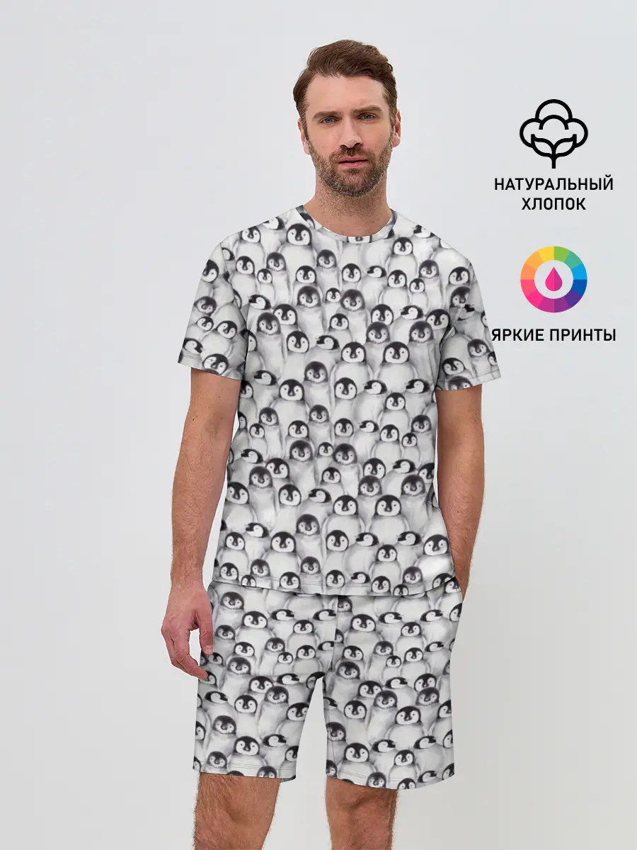 Мужской костюм с шортами / Пингвинчики