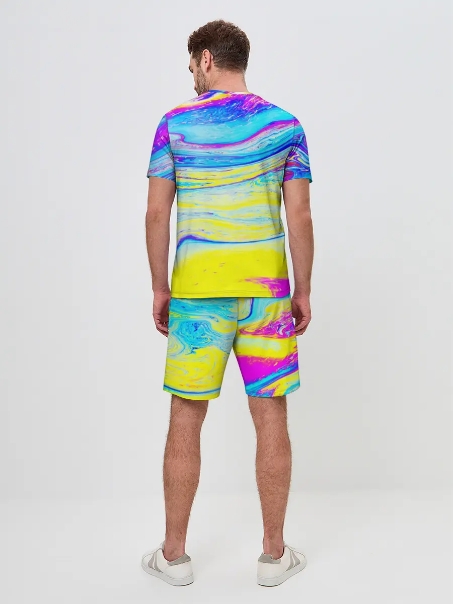 Мужской костюм с шортами / Разводы красок