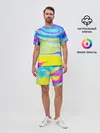 Мужской костюм с шортами / Разводы красок