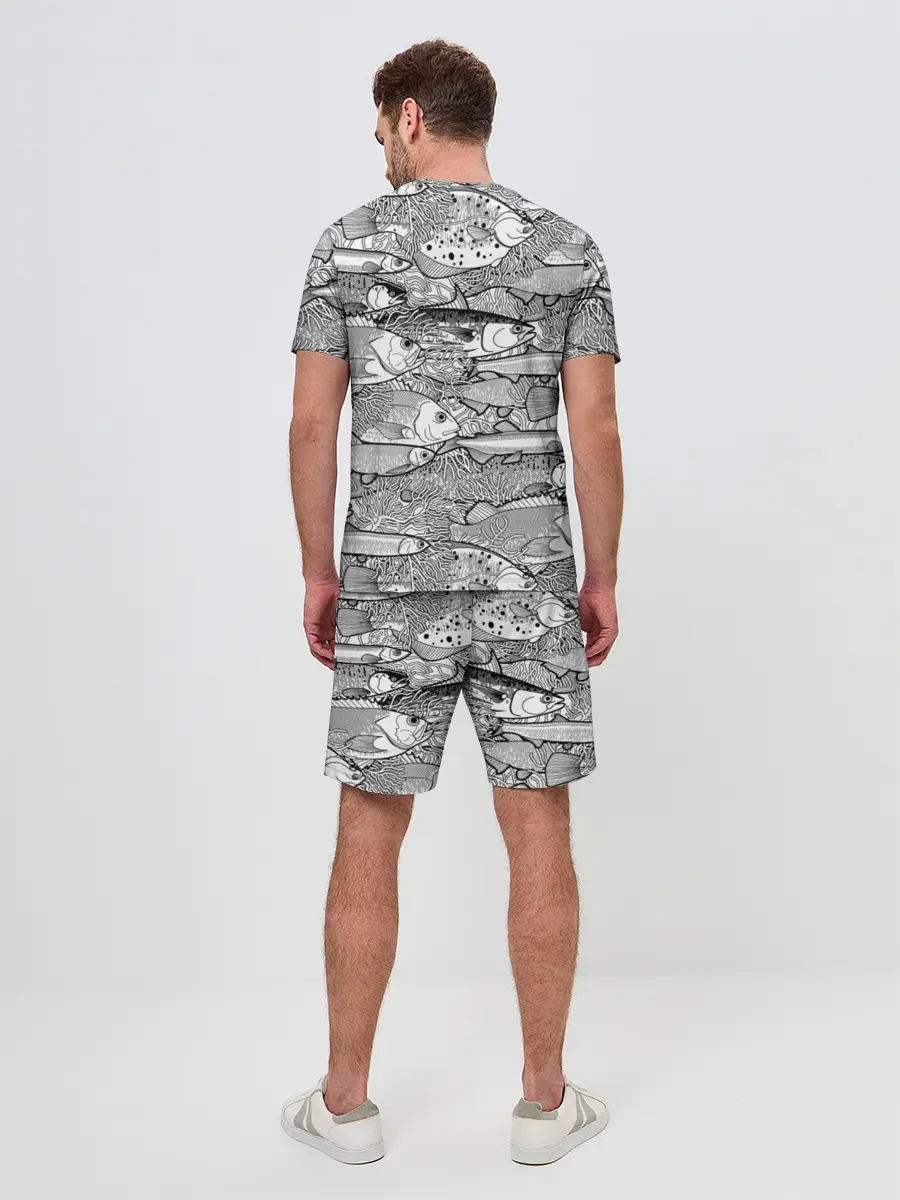 Мужской костюм с шортами / Рыбы