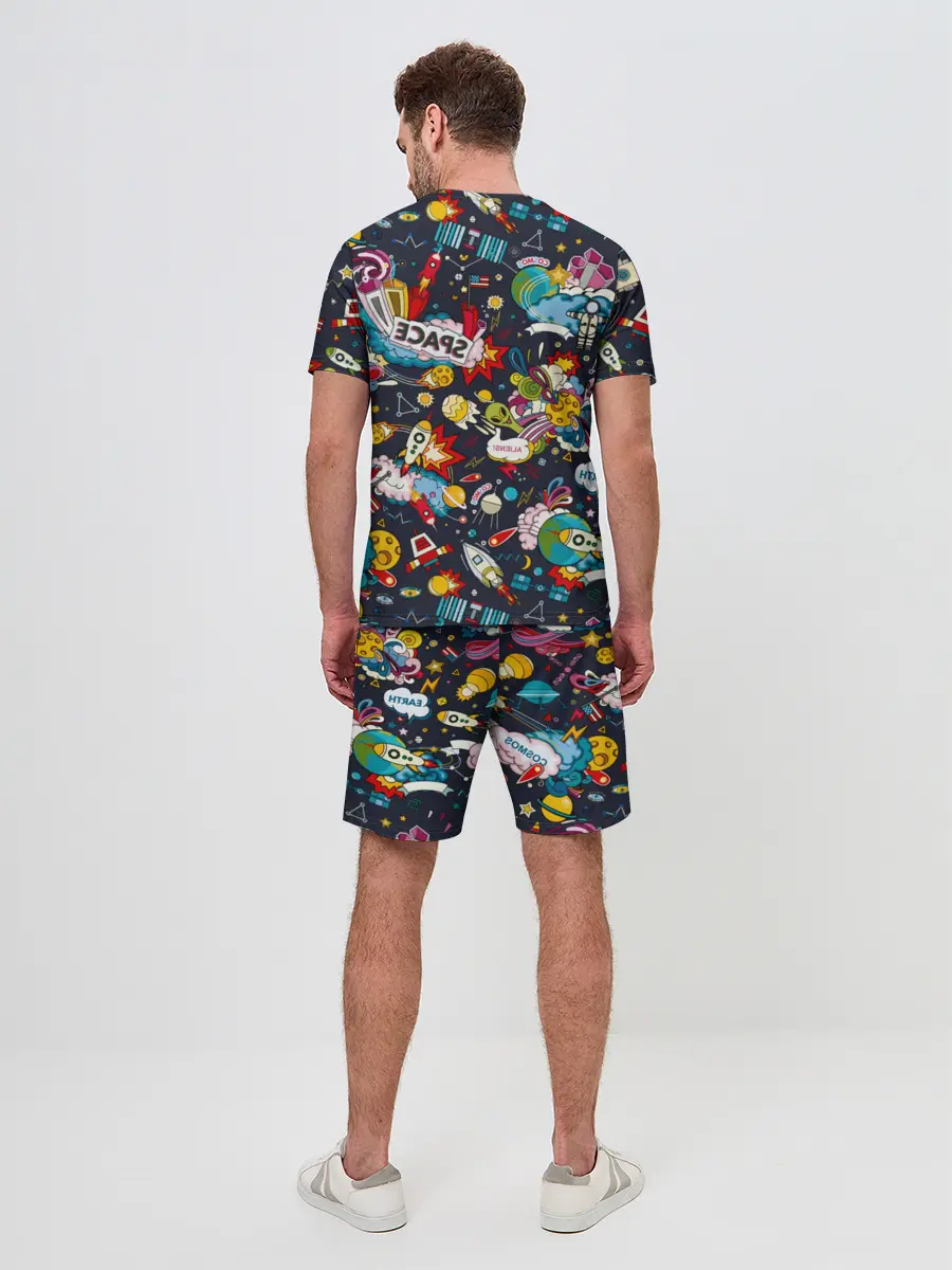 Мужской костюм с шортами / Космос