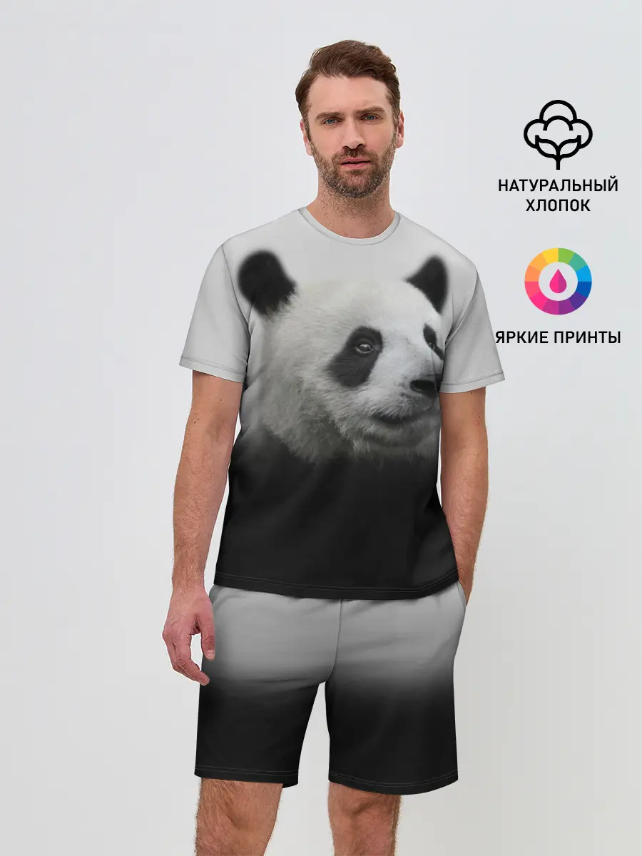 Мужской костюм с шортами / Панда