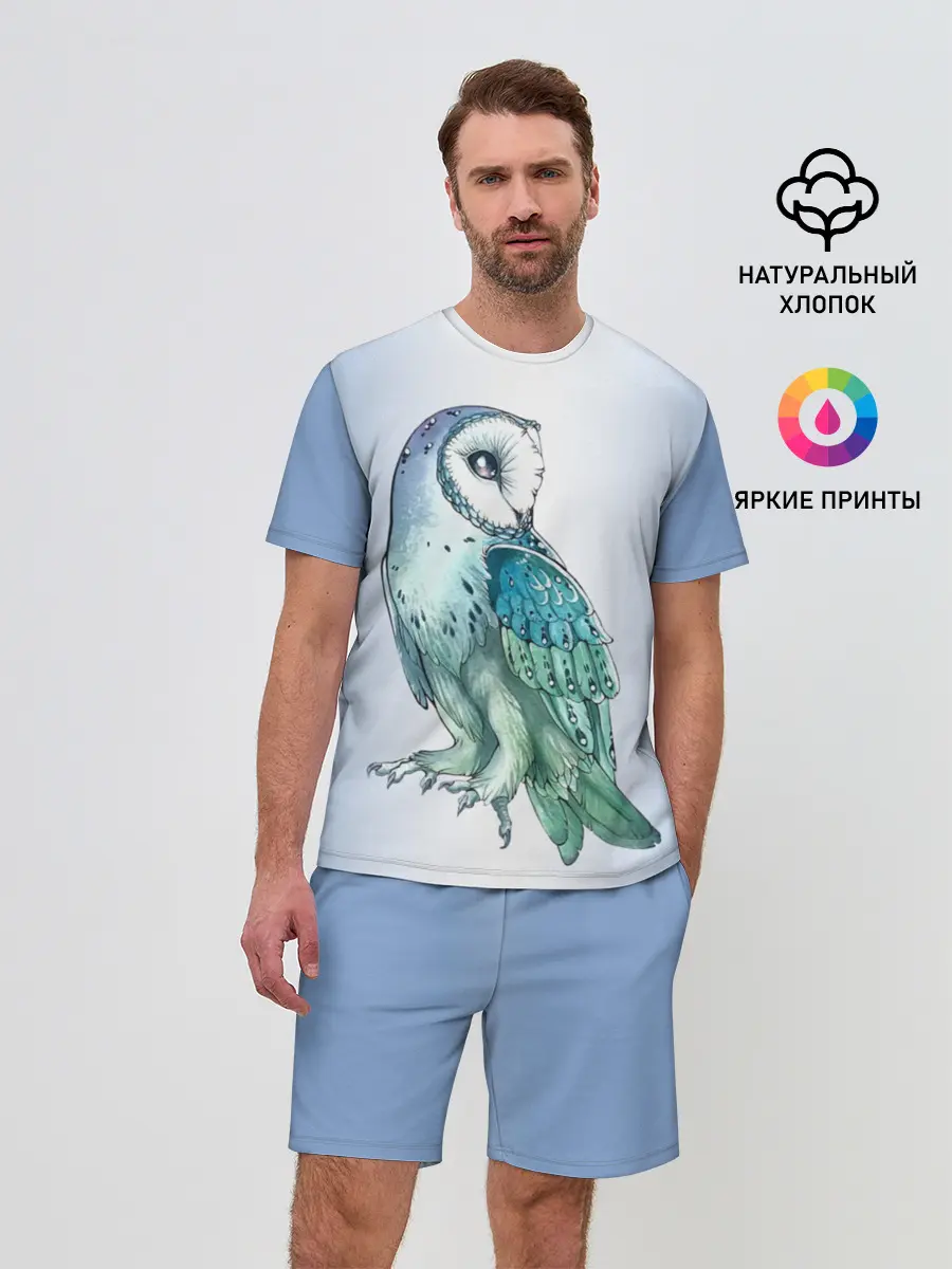 Мужской костюм с шортами / сова