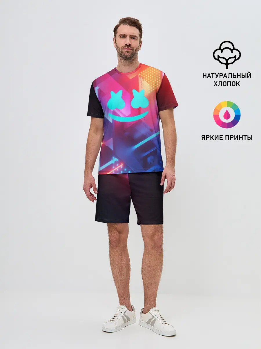 Мужской костюм с шортами / Marshmello