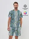 Мужской костюм с шортами / Синички на берёзах