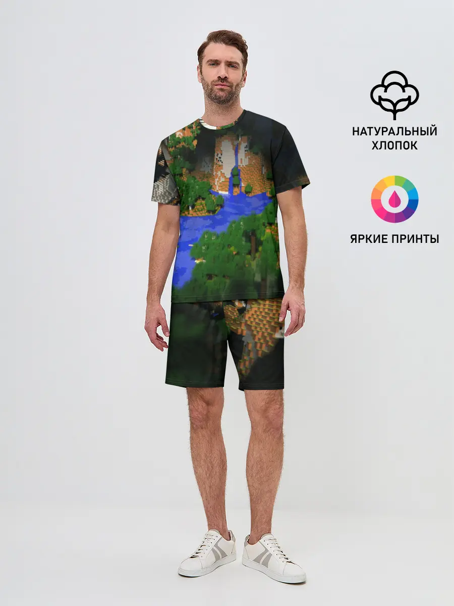 Мужской костюм с шортами / Minecraft