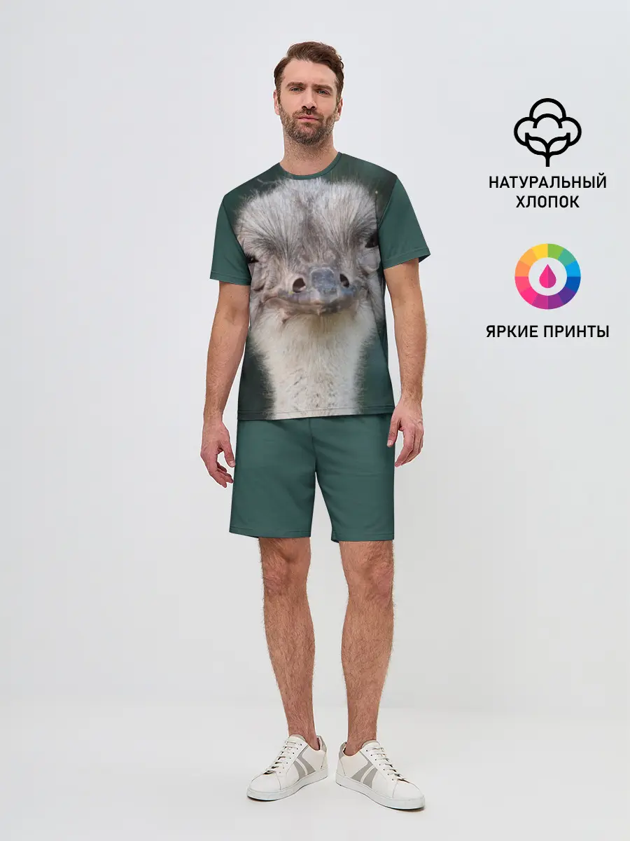 Мужской костюм с шортами / Подозрительный страус