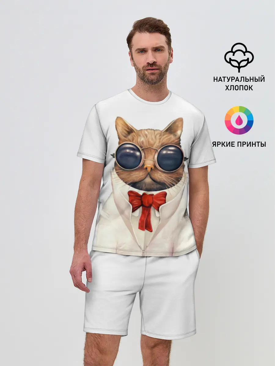 Мужской костюм с шортами / Кот