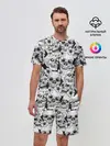 Мужской костюм с шортами / Черепа в цветах