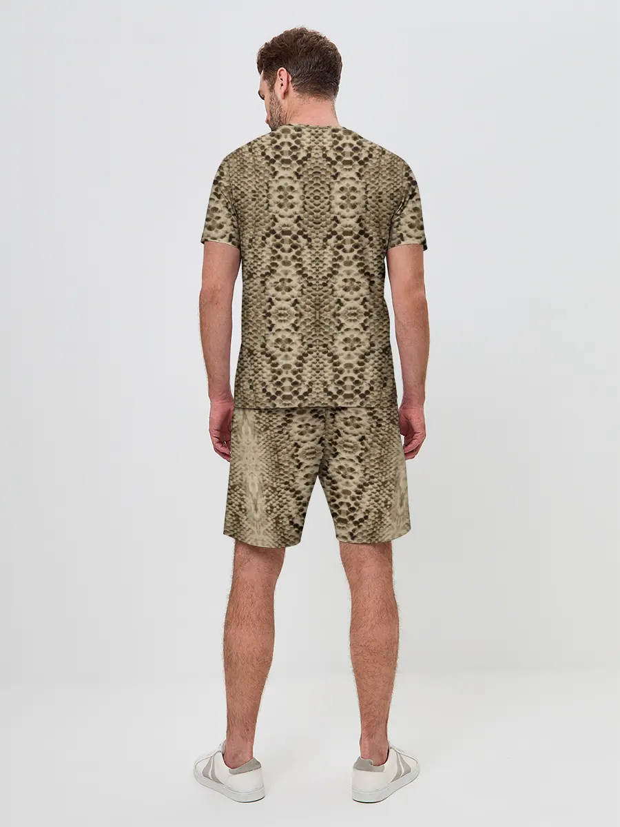 Мужской костюм с шортами / Кожа питона