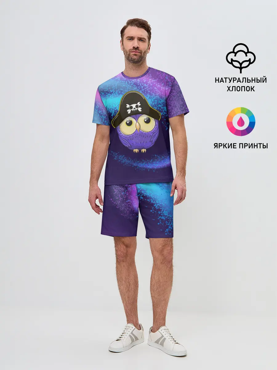 Мужской костюм с шортами / Сова пират